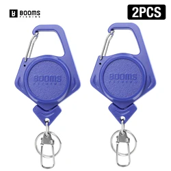 Booms Fishing XW80 2 uds llavero retráctil antioxidante soporte de insignia de pesca de resorte pesca con mosca Zinger Retractor accesorios de equipo