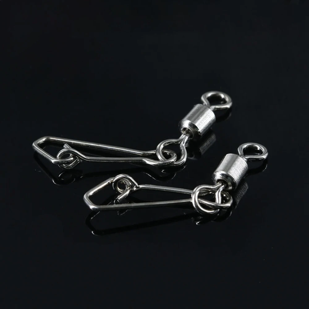 DNDYUJU-conector giratorio de acero inoxidable para Barril de pesca, anzuelo de señuelo, accesorios de pesca, 10/30/50 piezas - imagen 5