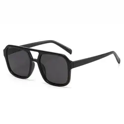 Marca de lujo Protección UV400 Gafas de sol de los años 70 Gafas de sol cuadradas de verano vintage Estilo retro Tonos negros para mujeres y hombres