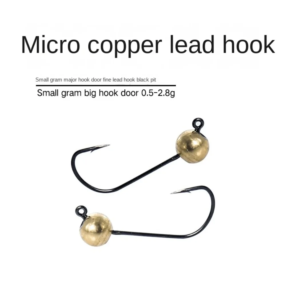 10 Uds caliente 0,5g-4g anzuelos de pesca con cabeza de anzuelo 1/0 2/0 gancho de cabeza de cobre de acero al carbono señuelo suave Neko Rig anzuelo de pesca - imagen 4