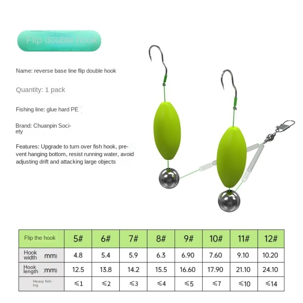 3 uds doble gancho aparejos de pesca para el cabello gancho de giro automático Anti inferior carpa anzuelo de pesca equipo listo hecho - imagen 2