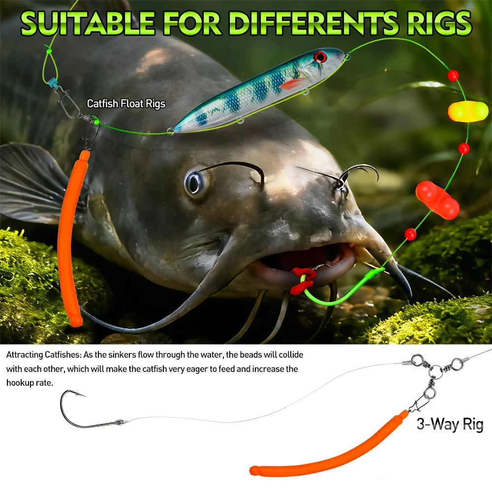 Proberos - Juego de 5 Pesas de Arrastre para Pesca de Bagre, Plomada de Pesca sin Enredos para Pesca de Arrastre - imagen 4