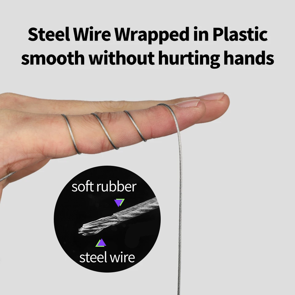 LINNHUE-hebilla de bloqueo de pesca estirable, carrete de mosca, 8 broches, cadena de acero inoxidable de pato con flotador, cinturón de bloqueo de señuelo vivo - imagen 3