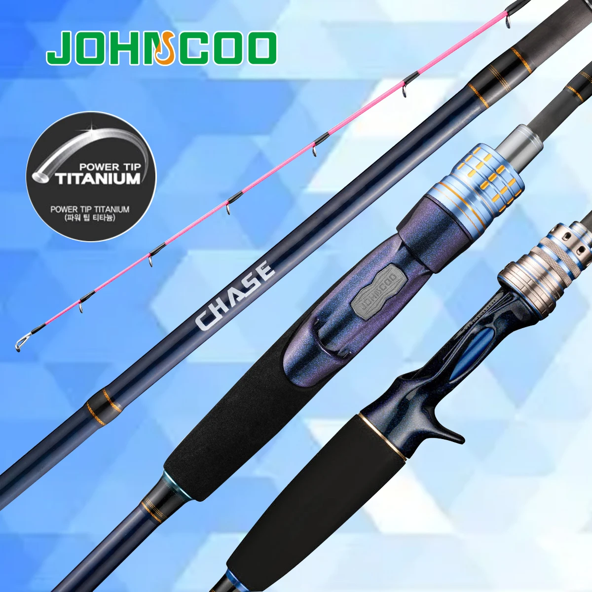 Caña de pescar giratoria con punta de titanio, caña de pescar de fundición giratoria para Sepia con anillos estriales Fuji, 1,8 m ML - imagen 5