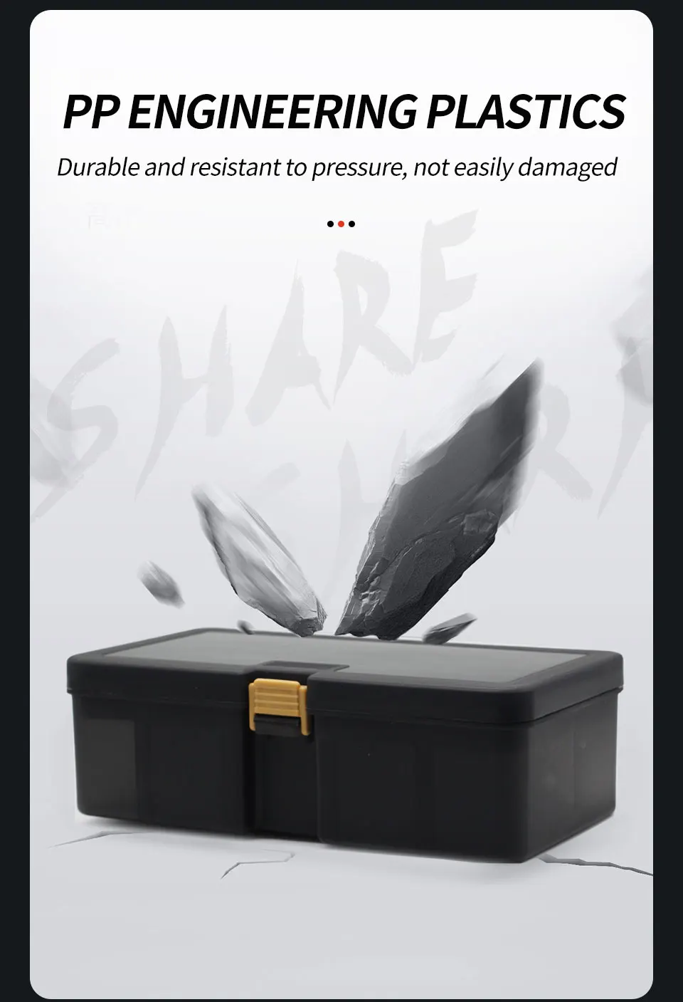 Caja de almacenamiento de plásticos de ingeniería PP duradera y versátil