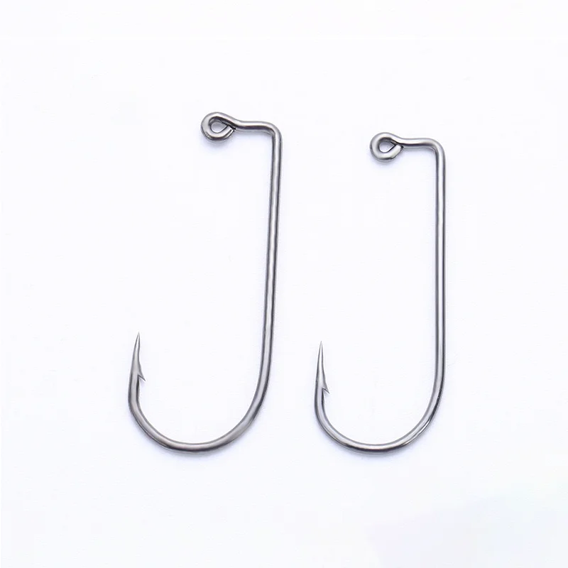Gancho grande de ángulo recto de 100 piezas, alambre de atado de plantilla de 90 grados, con púas de agua salada, accesorios de Pesca de acero inoxidable - imagen 2