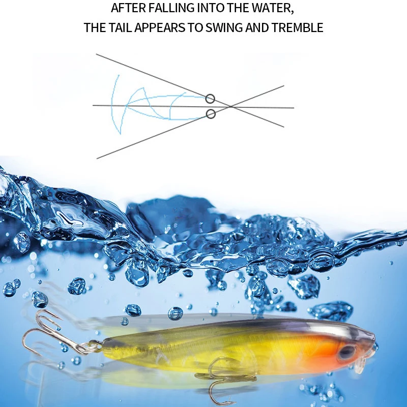 Mini señuelos tipo lápiz flotantes, 3g, 55mm, Wobblers para trucha de agua dulce, cebo Artificial, Topwater, caminar al perro, Swimbait, suministros de pesca - imagen 4