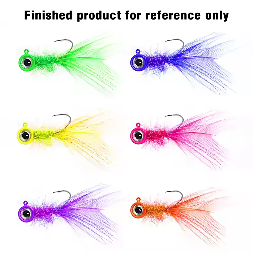 2 metros/tarjeta para ninfa, Material para atado de moscas brillantes, señuelos, serpentina, chenilla de hielo, hilo para atado de moscas, oropel de pesca con mosca - imagen 4