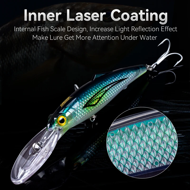 Señuelo de pesca de mar Minnow flotante Kingdom, 50g, 145mm, 74g, 160mm, curricán, fundición lejana, Wobbler Artificial, cebo duro, Jerkbaits de pesca - imagen 5