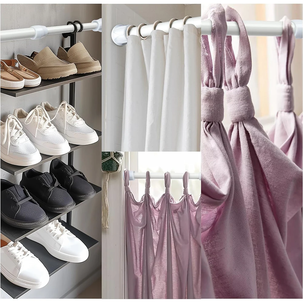 40-190CM multiusos con resorte telescópico extensible cortina poste riel de tensión red gasa poste red varillas telescópicas cortina - imagen 5