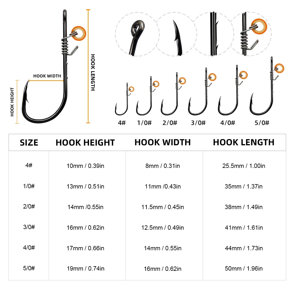 ZYZ 10 unids/caja anzuelo de camarón vivo con respaldo, anzuelo Aberdeen de acero rico en carbono fijado con forma segura, anzuelos de pesca de agua dulce y salada - imagen 3