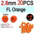 2.8mm FL Orange 20pc