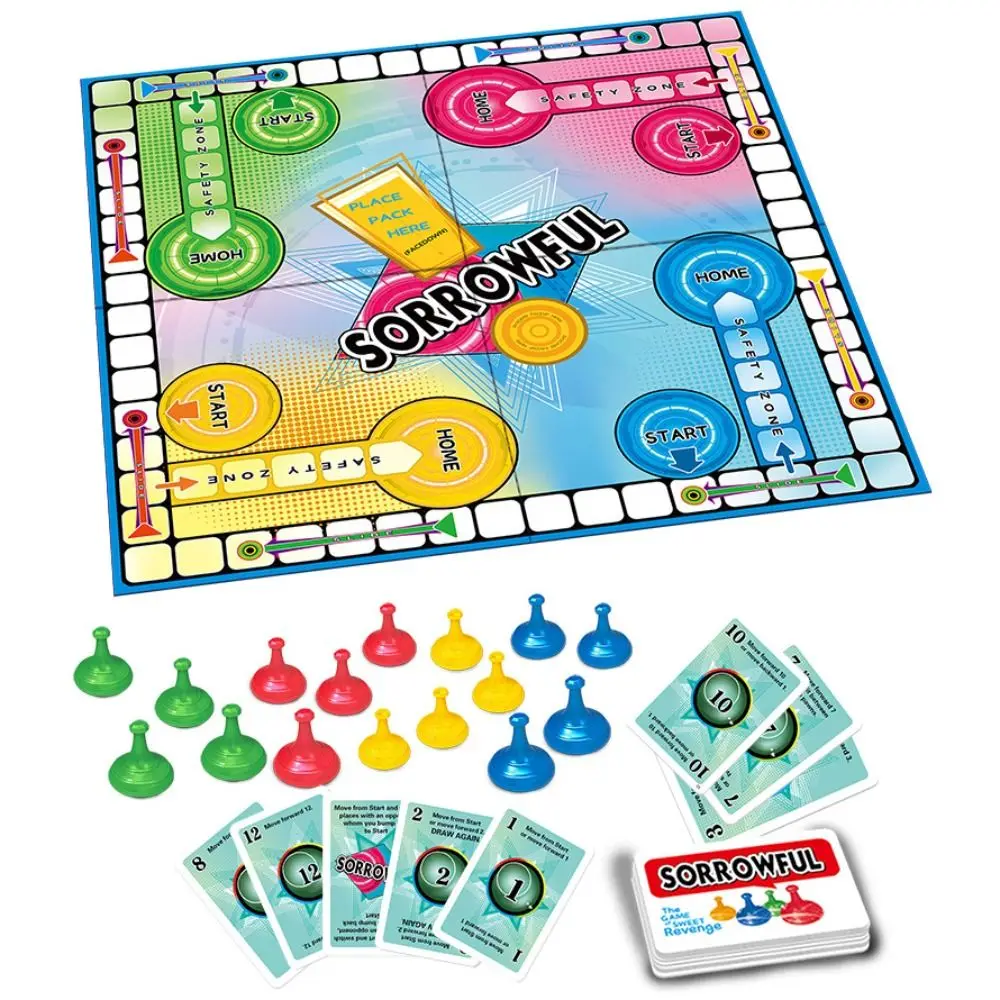 ¡Dulce venganza SORRY! Juego de ajedrez de inteligencia, tarjeta en inglés, expansión de pensamiento, juego de mesa de aprendizaje, juego de mesa de ajedrez Multicolor - imagen 3