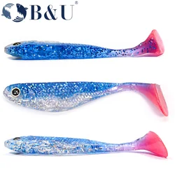 B & U Señuelo Swimbait Suave Cola Paleta Doble Color
