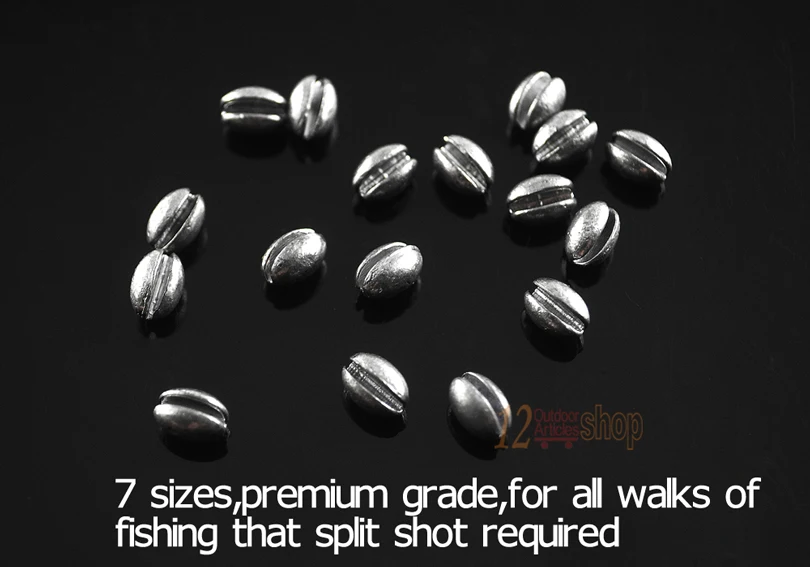 MNFT-plombos de pesca de curricán, tiro dividido de plomo puro de forma ovalada, 1B 2B 3B 4B 5B 6B 7B - imagen 3