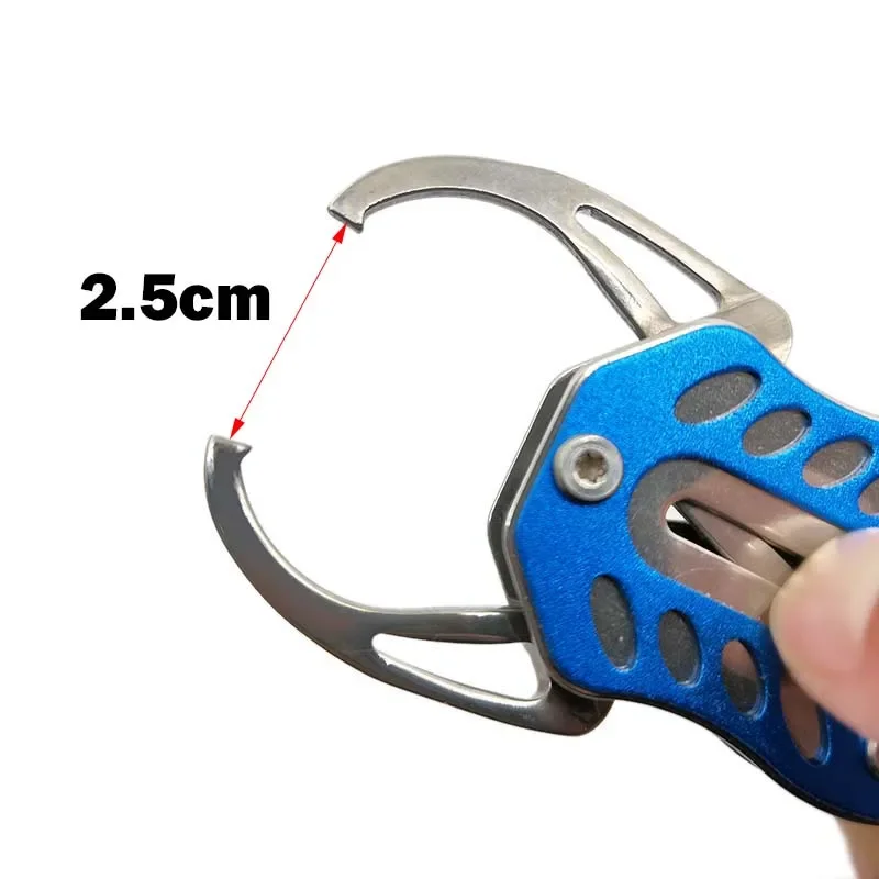 OUTKIT-controlador de agarre de labio de pescado con cuerda antipérdida, equipo de pesca portátil de aluminio para agua salada, herramientas de aparejos - imagen 5