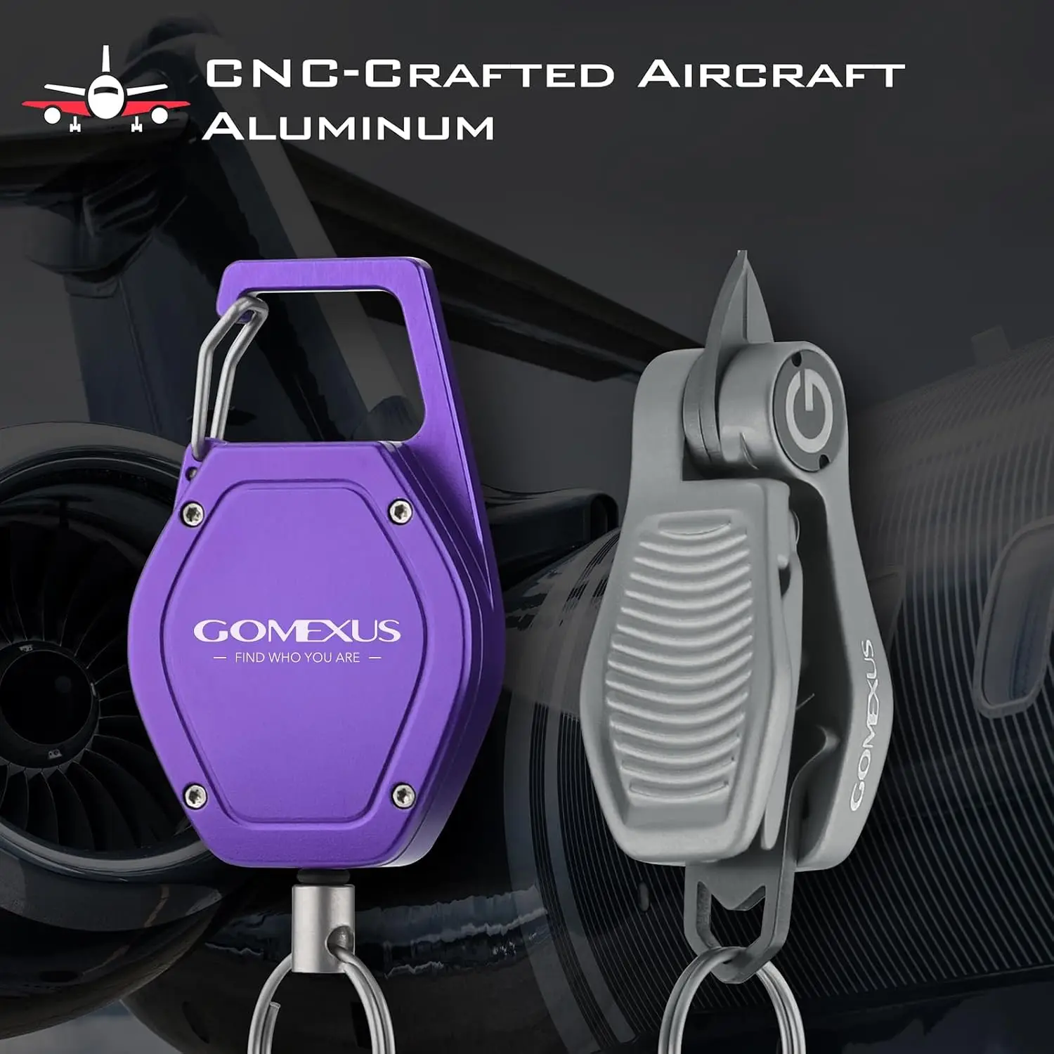 Cortador de hilo de pescar GOMEXUS Sharkbite con retractores, pinzas de pesca con mosca - imagen 4