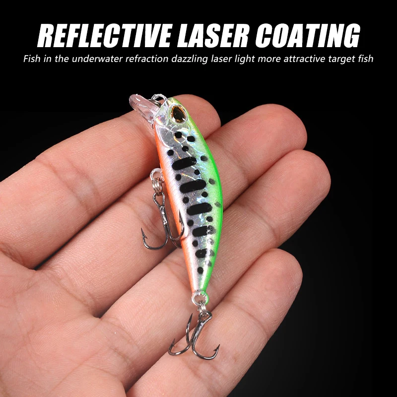 Jerkbait minnow hundido negro 5,8 cm 4,9 g - imagen 3