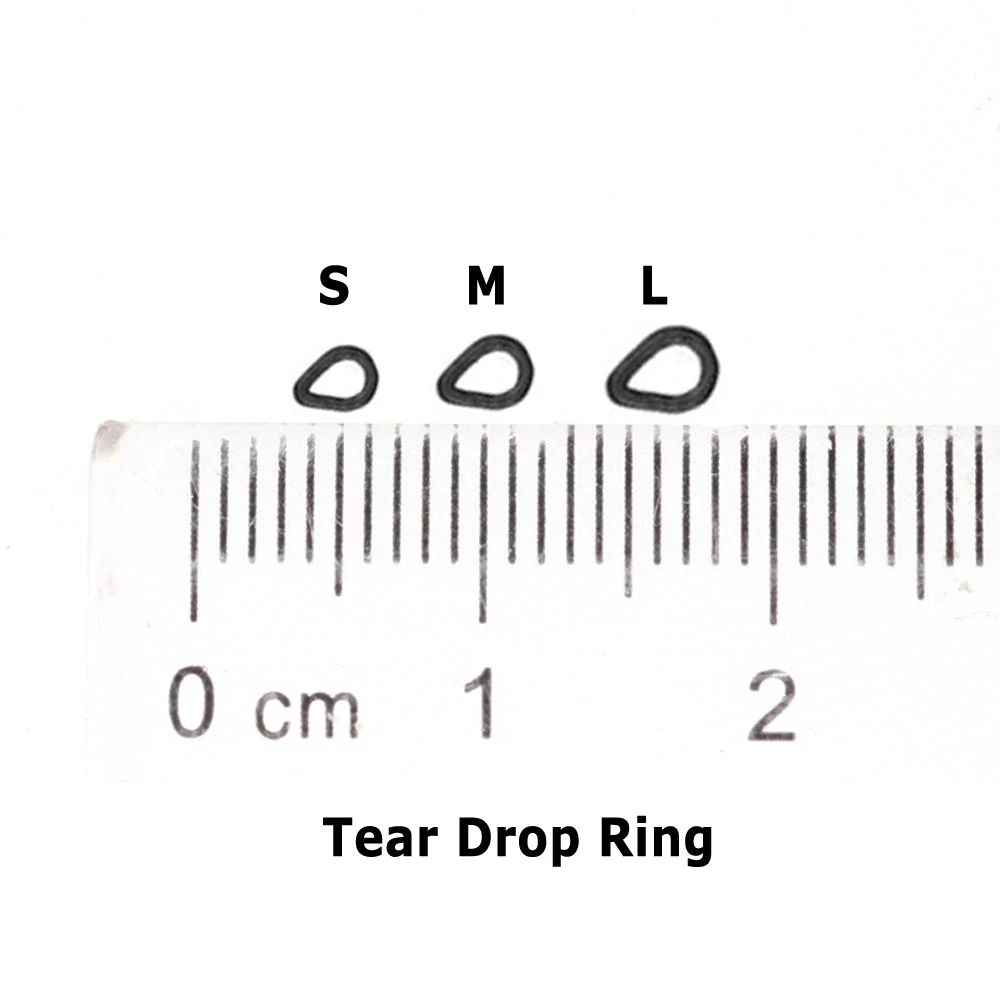 Wifreo-anillo redondo y plano para pesca de carpa, accesorio de aparejos de pesca de carpa, 30/50 piezas, color negro mate, gota de lágrima, pera, ovalado - imagen 3