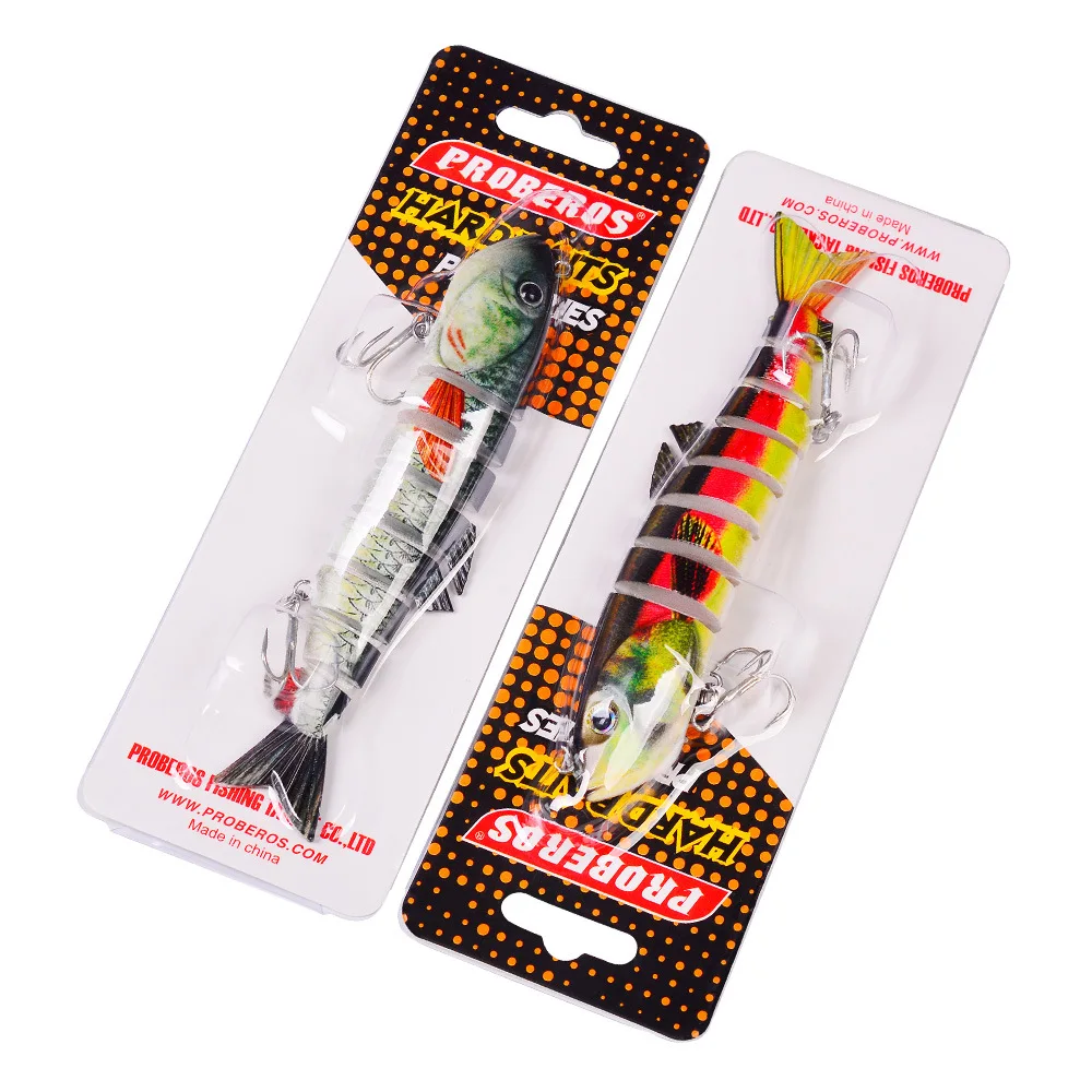 Señuelo de pesca dura con 8 nudos, Swimbait de 13mm/22g, Crankbait que se hunde para Lucio, lubina, Wobblers articulados, aparejos realistas - imagen 5