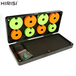 Hirisi-caja organizadora de pesca de carpa, caja de almacenamiento portátil para aparejos de pesca con espuma EVA, enrollador de sedal, accesorios de pesca W537