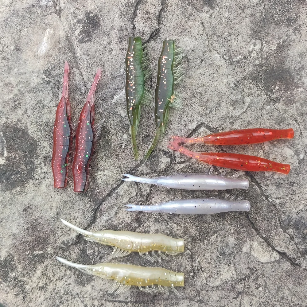 Cebo de silicona suave para morder camarones, carpa, lubina, Lucio, señuelo de pesca, Gamba Gambas Gambita, pesca en el mar, gusano, Swimbait, pesca en roca - imagen 3