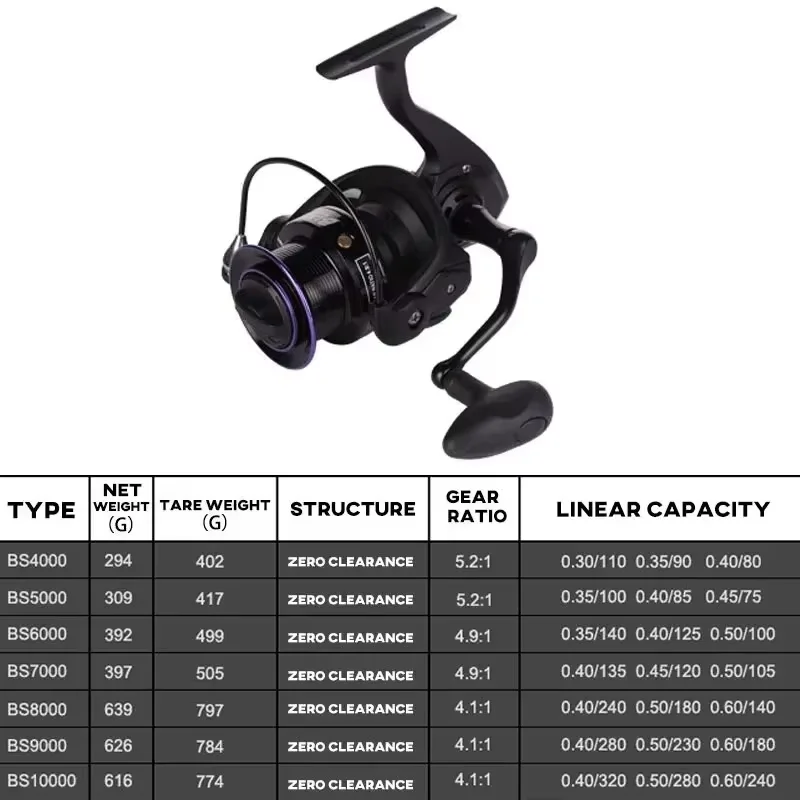 Carrete de pesca ultraligero serie 6000-10000 rueda distante rueda de pesca en hielo 13 + 1 rueda de Metal BB para fundición lejana - imagen 3