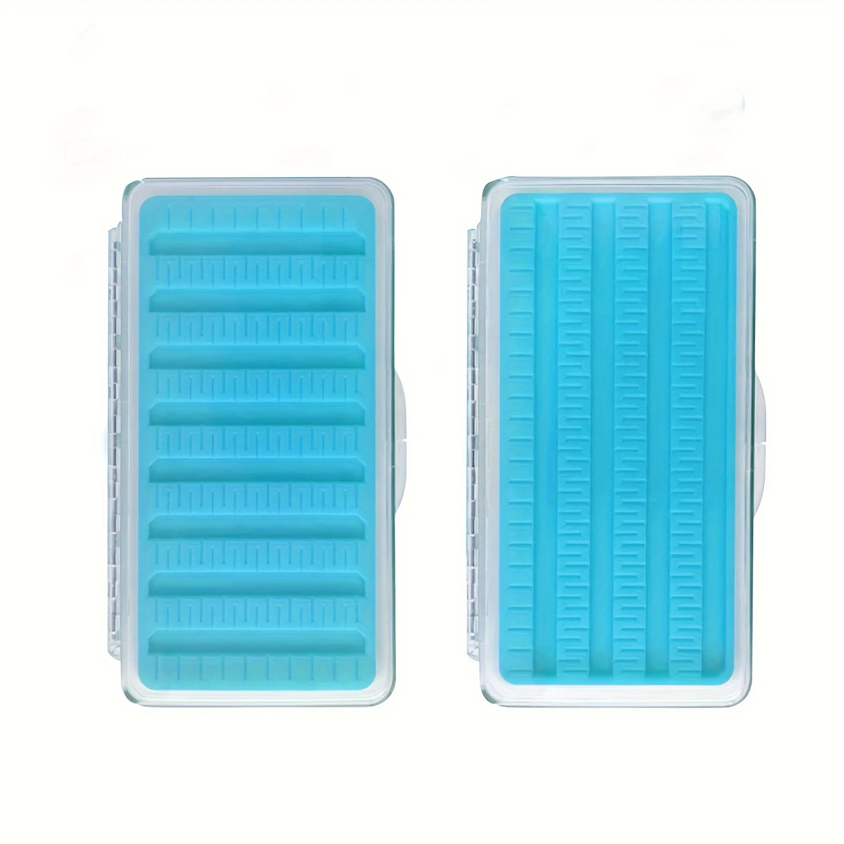 Aventik-Caja Vertical y Horizontal de silicona para señuelos, bandejas de aparejos de pesca con mosca, 1 unidad
