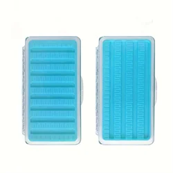 Aventik-Caja Vertical y Horizontal de silicona para señuelos, bandejas de aparejos de pesca con mosca, 1 unidad