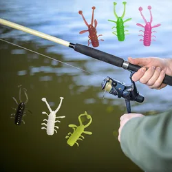 Vinilos TPE tipo micro-gusano para pesca en roca flotante
