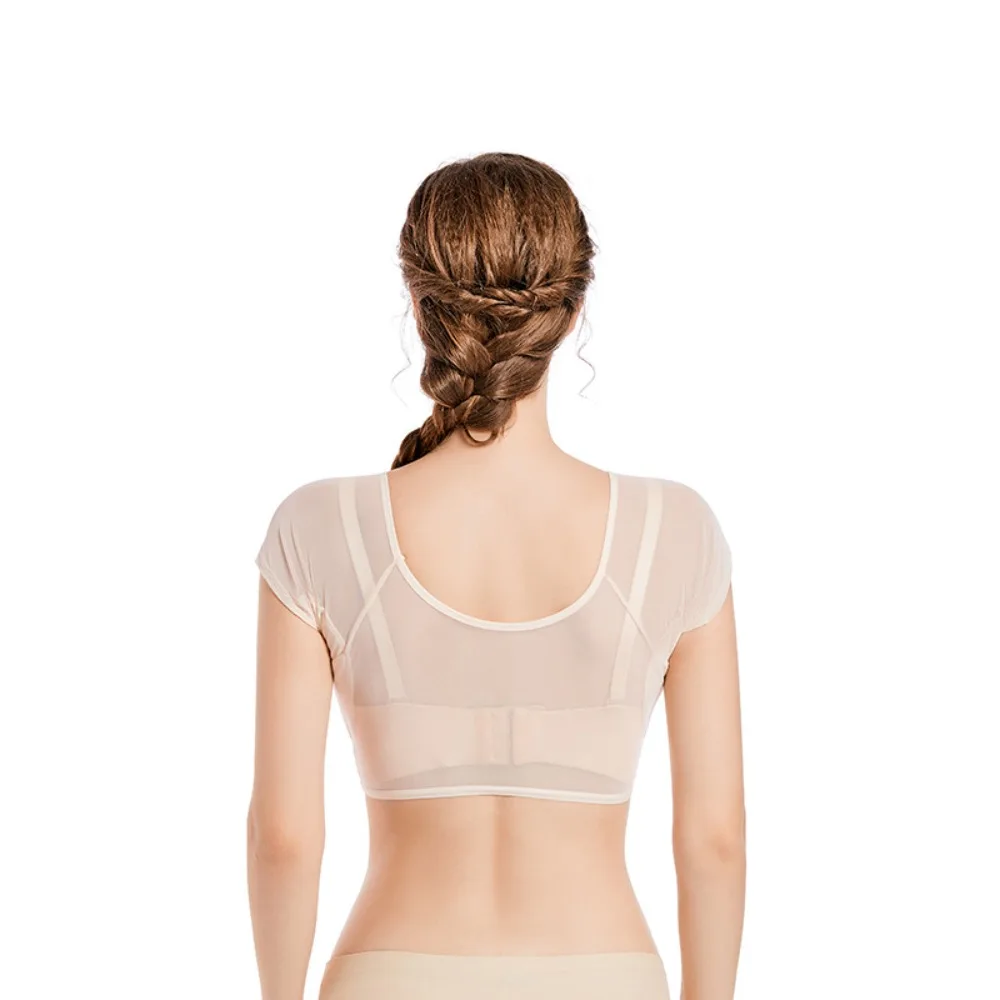 Ropa transparente reutilizable que absorbe el sudor, chaleco ultrafino, chaleco de malla para el pecho, envoltura de pecho lavable de secado rápido para mujer
