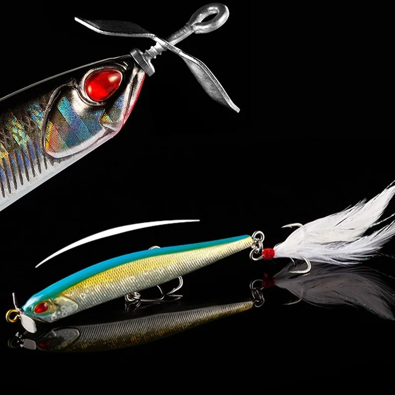 Proleurre-SEÑUELOS DE Pesca DE pececillos, modelo de hélice, 100mm, 12,5g, cebos de lápiz de hundimiento, cebos duros para Pesca de Lucio - imagen 4