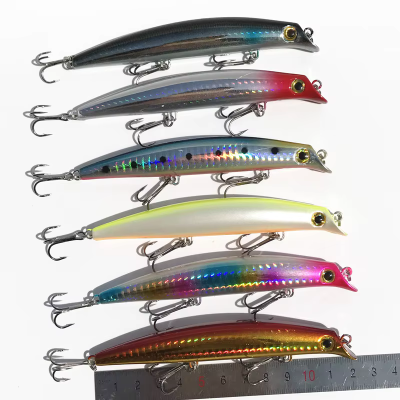 Señuelo Minnow duro láser brillante para pesca en mar 12cm - imagen 5