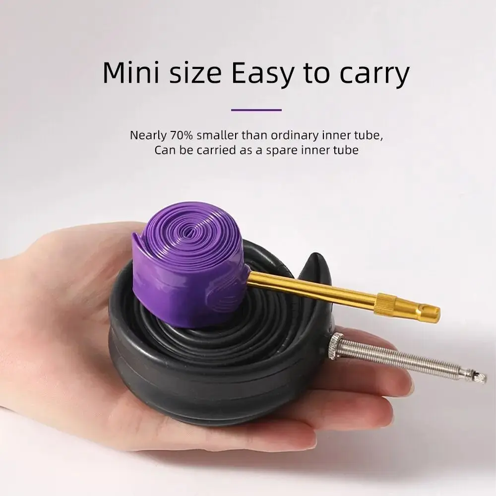 Tubos de bicicleta 700 válvula de aluminio 700 tubo de bicicleta TPU 700C 700c tubos interiores ultraligeros 60/80mm 700c tubo interior de bicicleta - imagen 3