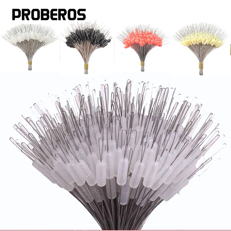 PRO BEROS 300 Uds. Tapón ovalado de silicona para frijol espacial Bobber profesión flotador de pesca resistencia antihebra sedal de pesca equipo de pesca