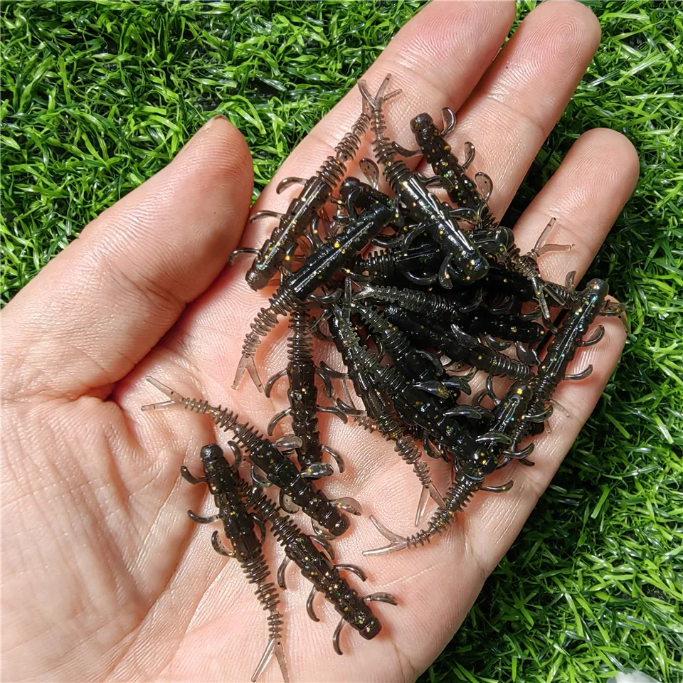 SWOLFY Reach señuelos blandos de plástico blando, Larva, 4cm/0,35g, Swimbaits flotantes de agua dulce, gusano de cebo suave de silicona para pesca - imagen 5