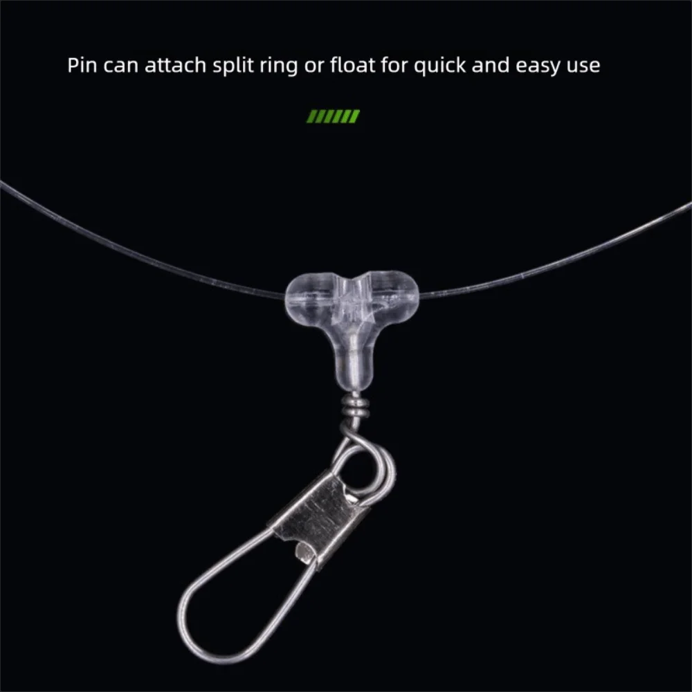 30 Uds. De accesorios, cuentas de pesca transparentes, conector ovalado transparente de 3 vías, doble agujero cruzado, aparejo Sabiki, cebo de pesca - imagen 4