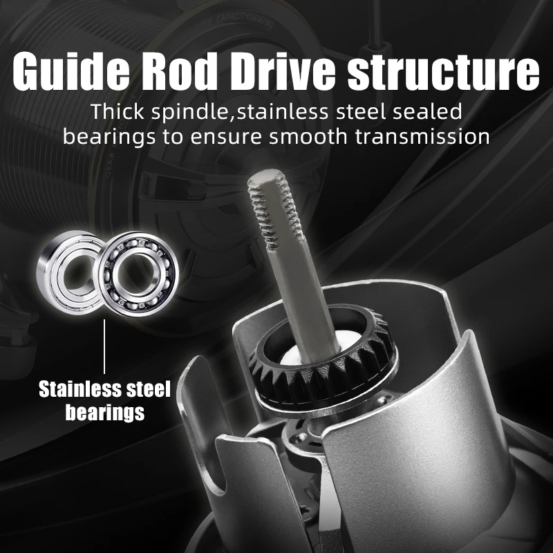 MEREDITH-carrete giratorio de tiro largo, serie 8000 9000 10000 12000 8 + 1BB, carretes de pesca para Surf, arrastre máximo de 55LB, carrete grande de agua salada - imagen 3