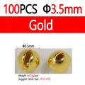 100pcs 3.5mm Gold