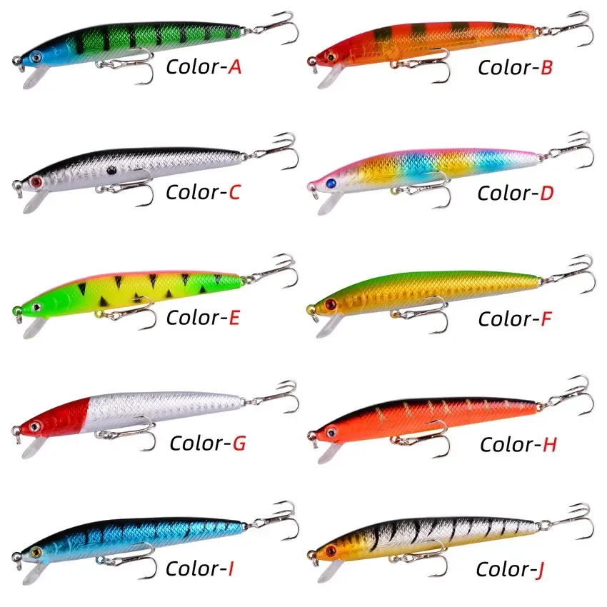 1 Uds. Señuelos de Pesca de pececillo japonés flotante cebo duro 95mm 7g cebo Artificial Wobbler Crankbait carpa perca Pesca aparejos de Pesca - imagen 3