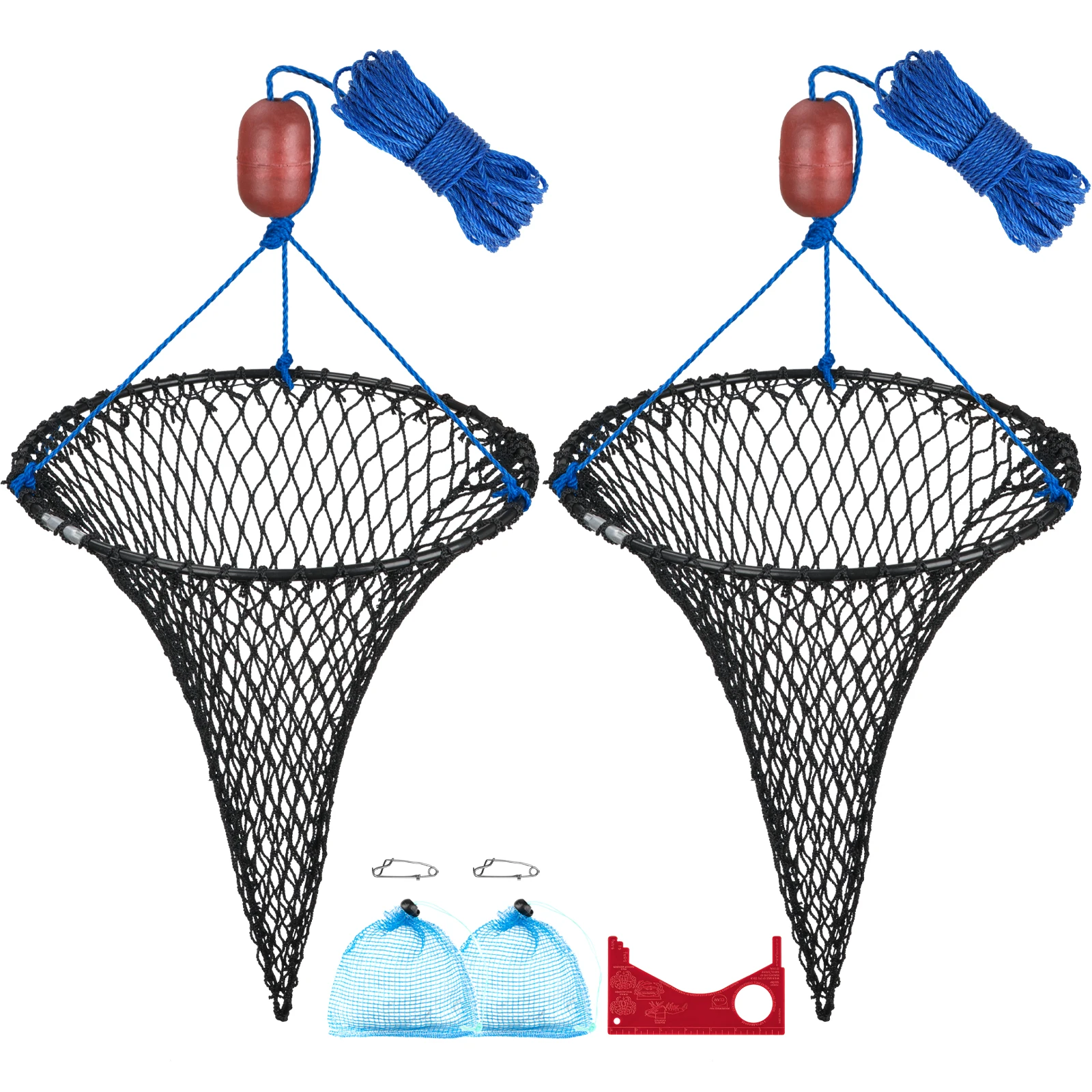 Trampas Plegables para Cangrejos y Camarones con Boya – Clip de Cebo