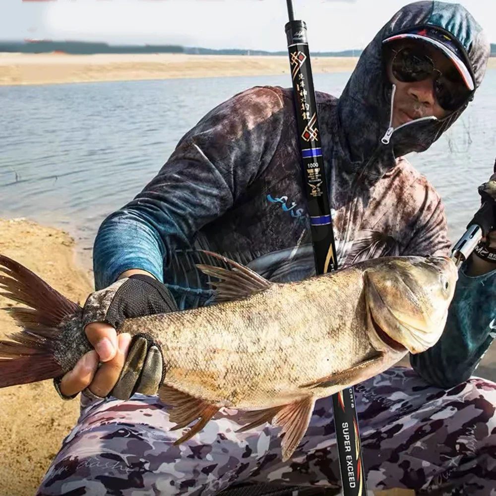Caña de pescar telescópica de fibra de carbono, caña de mano ultralarga de 8M-13M, caña de pescar portátil Tenkara, Kit completo, caña de pescar para todas las aguas - imagen 5