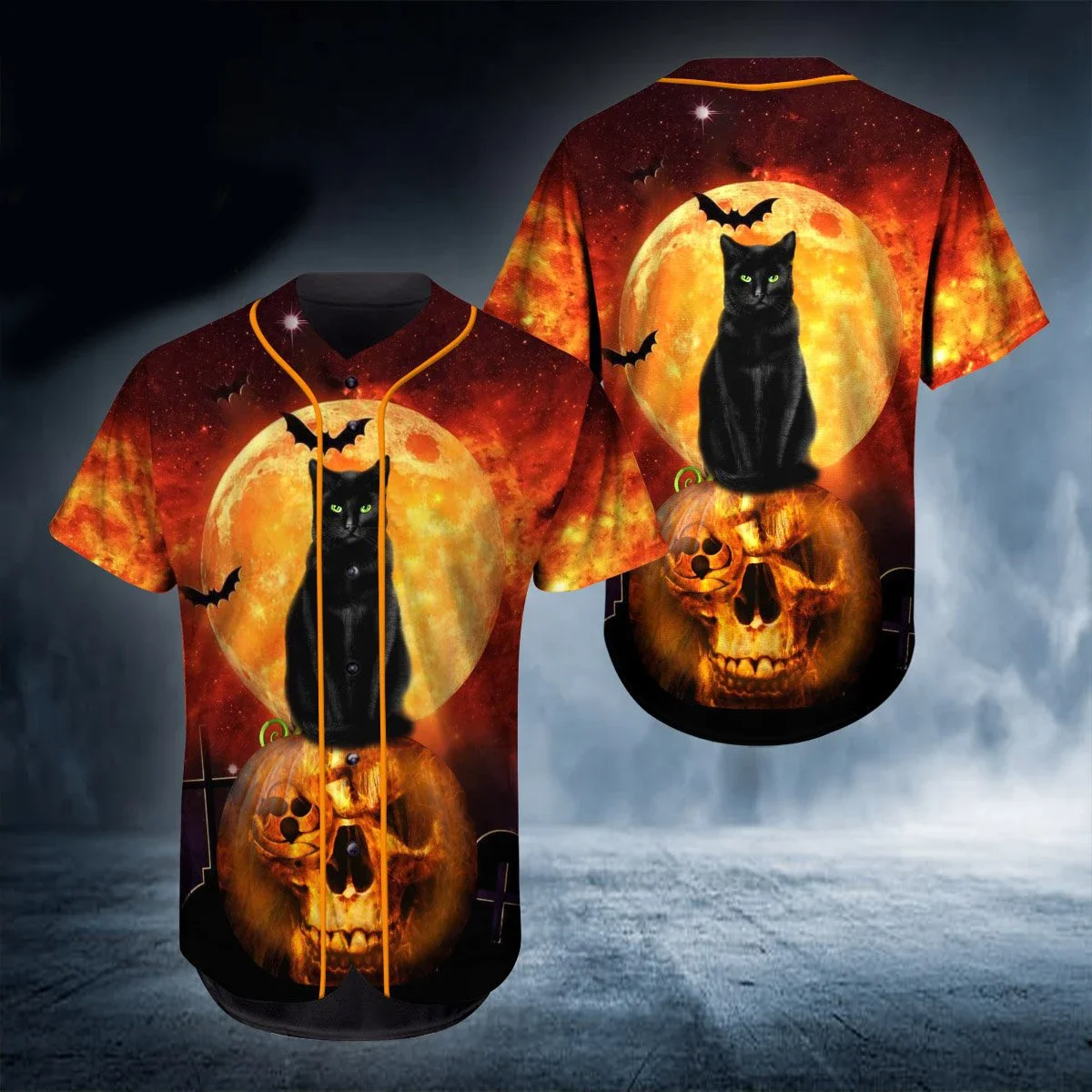 PLstar Cosmos Happy Halloween Skull 3D completamente impreso camisas Jersey de béisbol camisa de béisbol para hombre amor cráneo regalo BQS03 - imagen 4