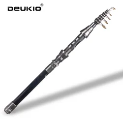 DEUKIO Caña telescópica de carbono para trucha y carpa
