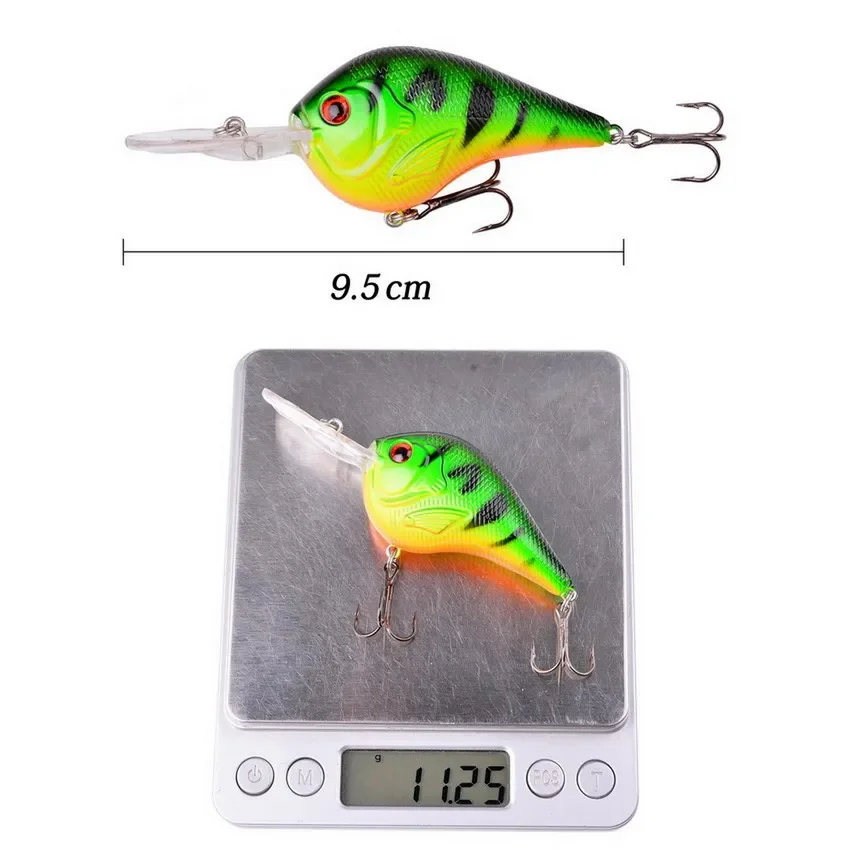 9 Uds VIB señuelo de pesca 95mm 11g Crankbait Iscas cebo duro Artificial lubina señuelos Swimbait Wobbler señuelos aparejos de pesca - imagen 3