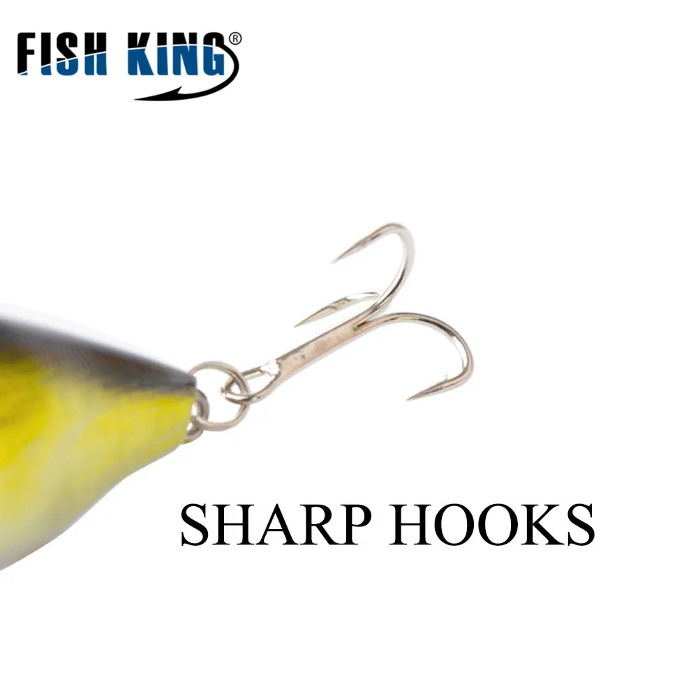 FISH KING-señuelo de pesca de 6,9g, cebo duro de manivela de 5cm, ojo 3D falso, Crankbait, lubina, Swimbait, cebo Artificial, accesorios de pesca - imagen 5
