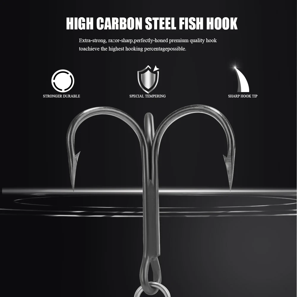 FISH KING-señuelo de pesca giratorio, 5,8g-20,5g, cebos duros de alta calidad, anzuelo triple, aparejos de pesca con forma de hoja de sauce para Lucio - imagen 4