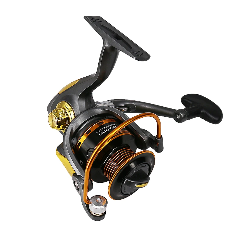 DEUKIO Ultra ligero 1000 ~ 7000 5,2: 1 relación de engranaje, carrete de Metal de arrastre máximo de 18LB carrete de pesca giratorio para agua dulce y salada - imagen 5