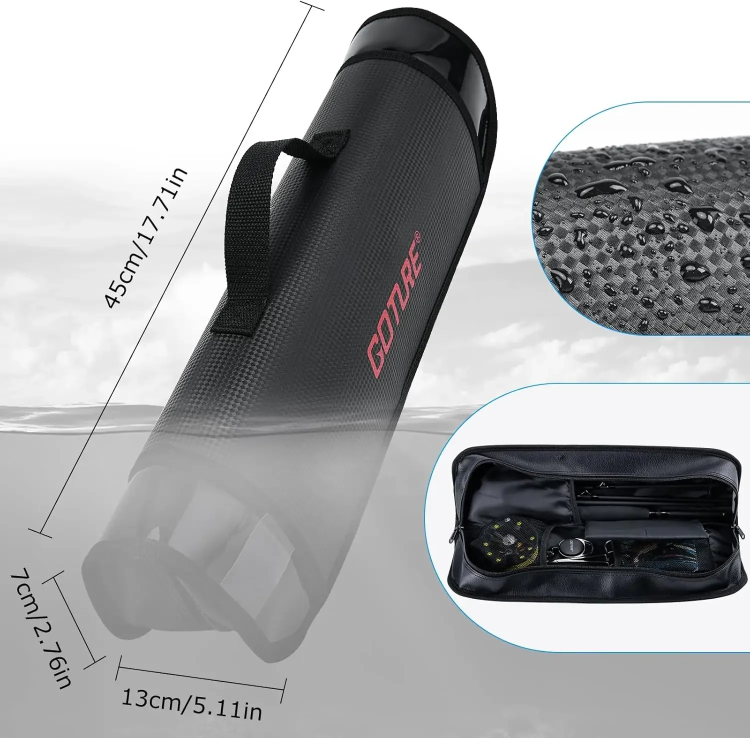 Goture-Kit de iniciación de pesca con mosca, Combo de carrete de caña de 5/6WT con 80-90 Uds., bolsa de almacenamiento de moscas, caja de aparejos, juego de pesca en corriente para principiantes - imagen 5