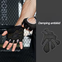 Guantes de medio dedo de silicona de verano, guantes de Yoga transpirables a prueba de sudor, guantes antideslizantes para deportes de Fitness y gimnasio, mujeres y hombres